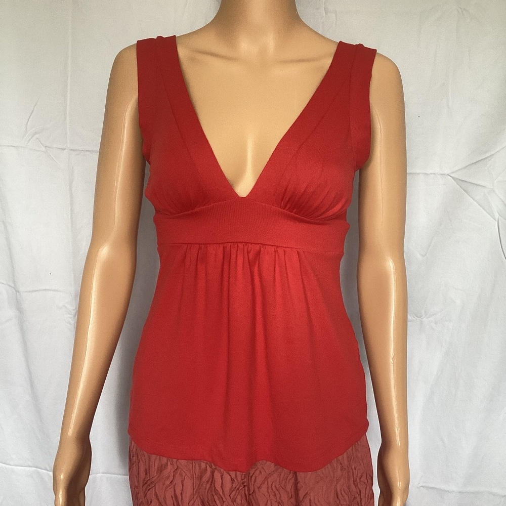 Sleeveless Red Susanna Monaco top XS